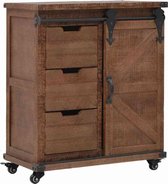 Ladekast bruin hout dressoir Sidetafel Bijzettafel 64x33.5x75 cm / schoenenkast / dressoir kast / gangkast schoenen kast / wandkast / commode kast / opbergkast