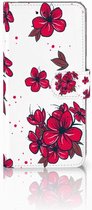 Samsung Galaxy A6 Plus 2018  Bookcase Hoesje Design Blossom Red