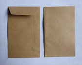 Bruine envelop - 6,5 x 10 cm - 100 stuks
