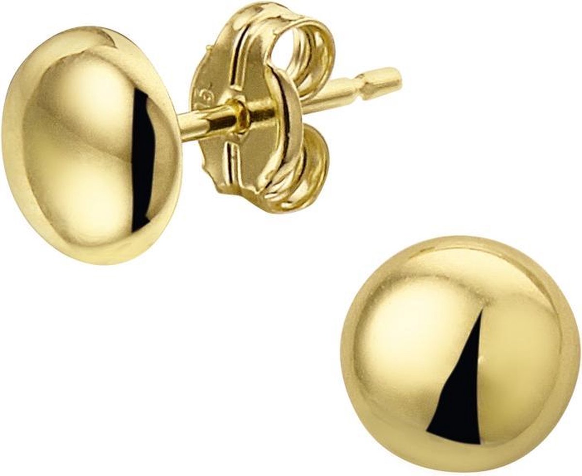The Jewelry Collection Oorknoppen Half-bol - Geelgoud