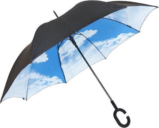 Powerplu - Binnenstebuiten Paraplu – Sky | bol.com
