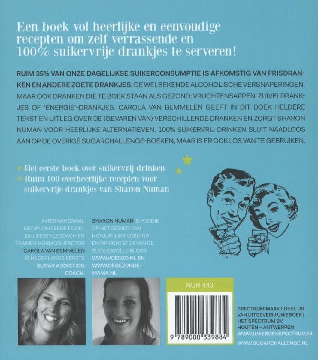 100% suikervrij - 100% suikervrij drinken - back cover