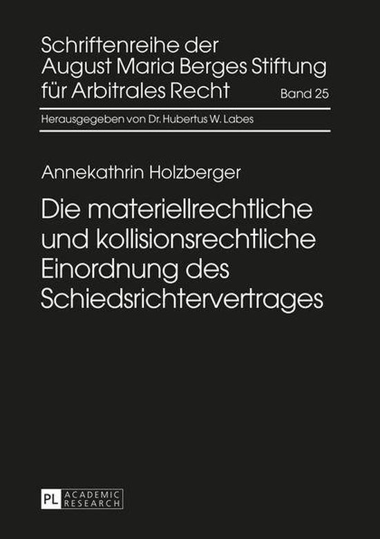 Schriftenreihe der August Maria Berges Stiftung fuer Arbitra ... - cover