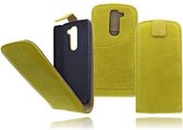 Devills LG G2 Mini Lederen Flip Case Hoesje Yellow