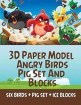 3D Paper Model Angry Birds Pig Set And Blocks