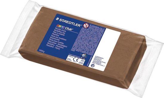 STAEDTLER Noris boetseerklei. blok 1 kg bruin