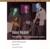 Busoni Recalled - The 1941 New York Commemorative Concert