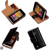 PU Leder Zwart Nokia Lumia 530 Book/Wallet Case/Cover