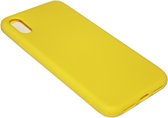 Siliconen hoesje geel Geschikt voor iPhone XS Max