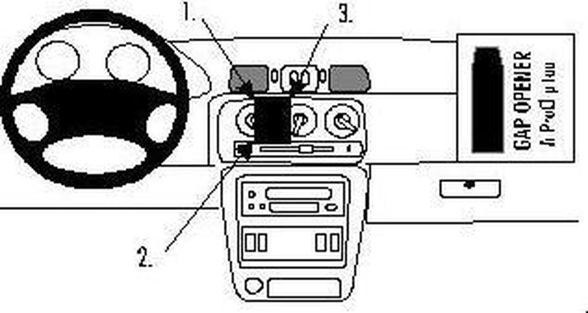 Brodit ProClip houder geschikt voor Nissan Micra 1998-2002 Center mount