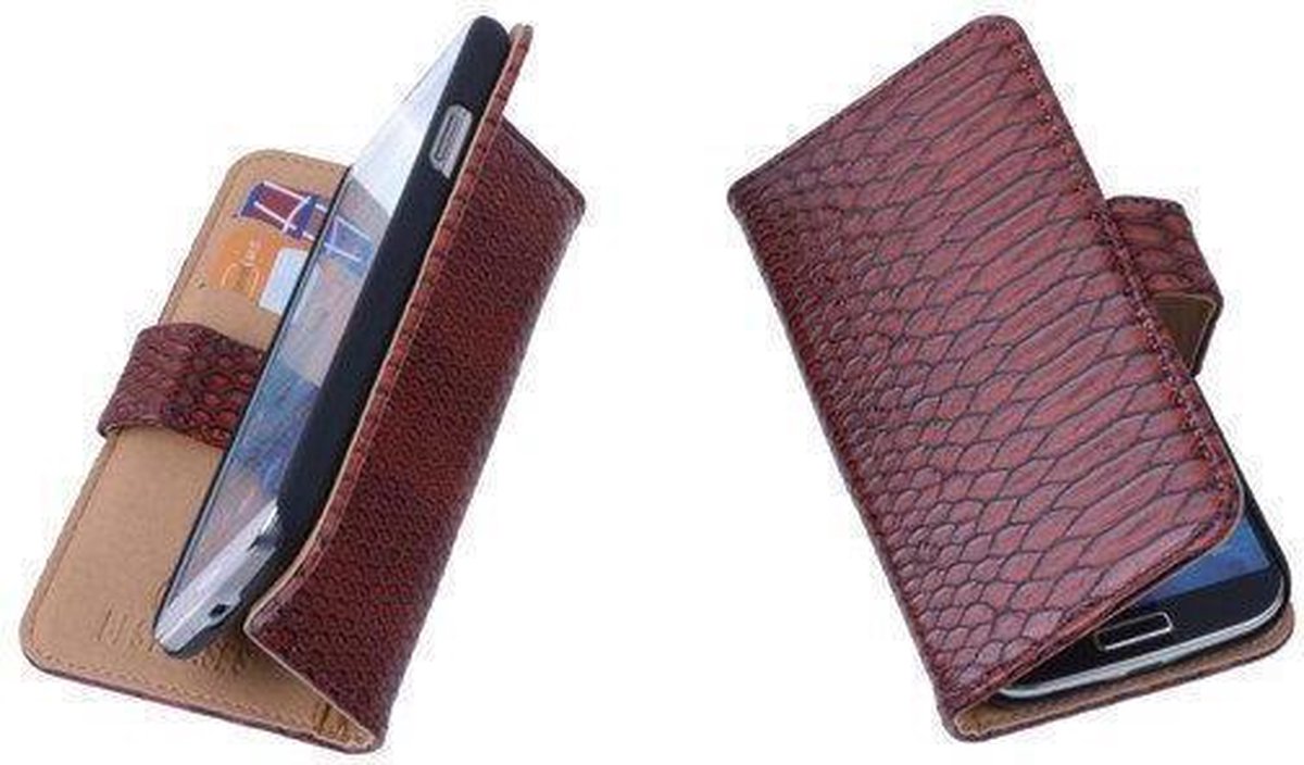 "Bestcases ""Slang""roodBookcase Cover Hoesje Huawei Ascend Y330"