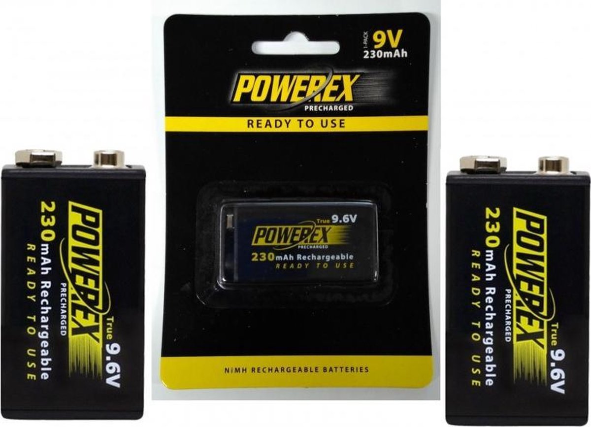 3 Stuks - Powerex Precharged 9.6V 230mAh oplaadbaar