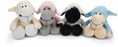 Pluche hondenspeeltje schaapjes met piep kleur assorti
