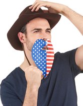 Amerikaanse supporter baard voor volwassenen - Verkleedattribuut