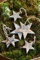 Rivièra Maison Wooden Stars Birch Decoration - Kerstdecoratie - Hout