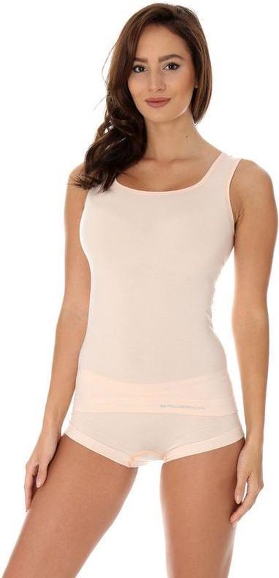 Brubeck Comfort | Chemise de sous-vêtements pour femmes sans couture avec laine mérinos - Couleur de peau - XL