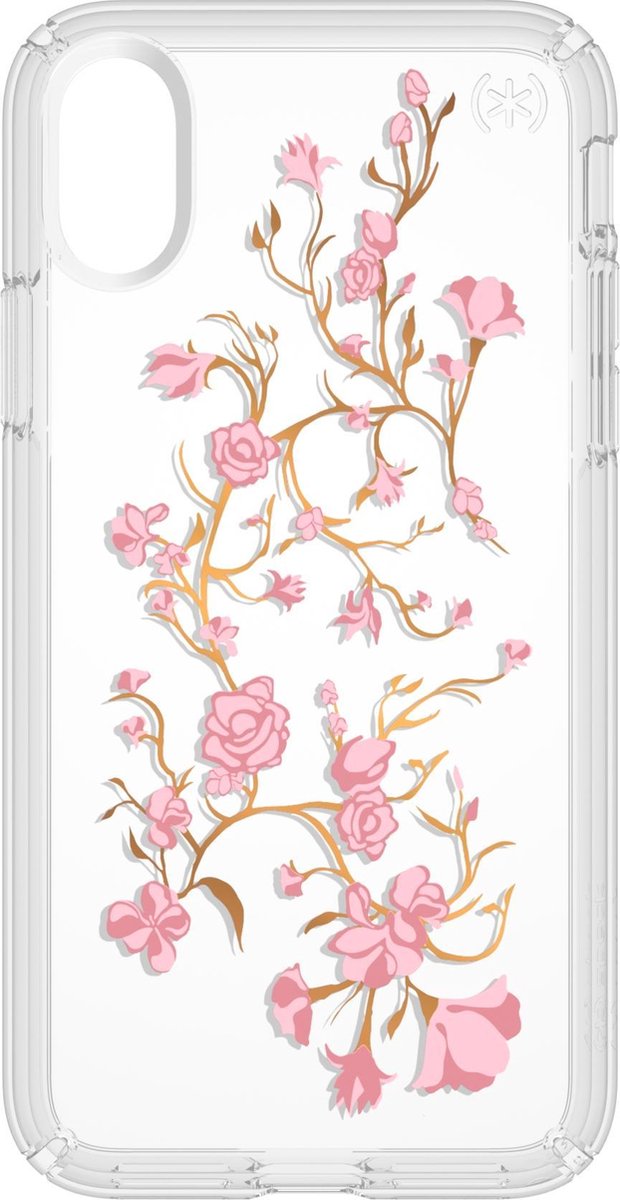 Speck Presidio Clear + Print Apple iPhone X/XS GoldenBlossoms Pink/Clear