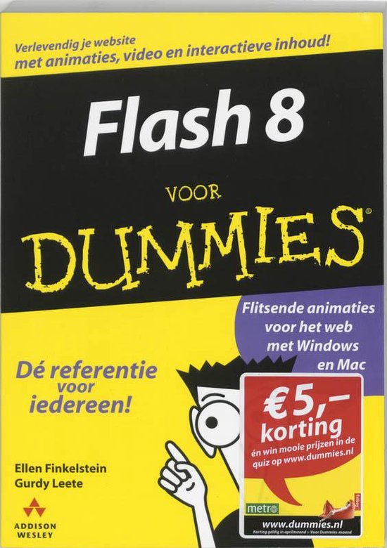 Cover van het boek 'Flash 8 voor Dummies' van E. Finkelstein en Ellen Finkelstein