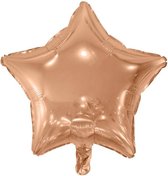 Helium Ballon Ster Rosé Goud 46cm leeg