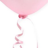 Ballon Snelsluiters Roze met lint 100 stuks