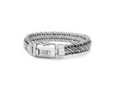 SILK Jewellery - Zilveren Armband - Weave - 738.19 - Maat 19