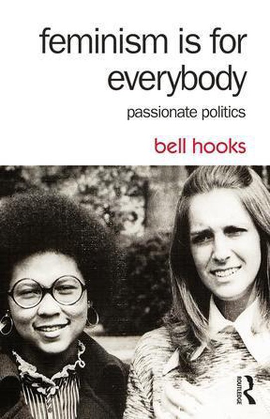 Boekomslag van 'Feminism Is for Everybody' met twee lachende vrouwen.