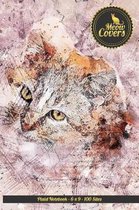 Meow Covers Plaid Notebook - 6 X 9 - 100 Sites