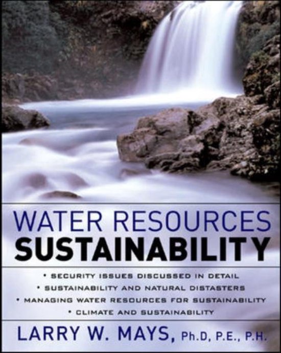Water Resources Sustainability 9780071462303 Larry Mays Boeken