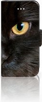 Geschikt voor Apple iPhone 5 | 5s Boekhoesje Uniek Ontworpen Design Zwarte Kat