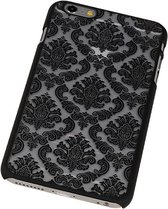 Apple iPhone 6 Plus Hardcase Brocant Vintage Zwart - Back Cover Case Bumper Hoesje