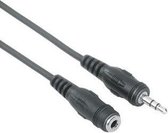 Hama 3.5 mm Stereo Jack Socket - 3.5 mm Jack Plug, 2.5 m audio kabel 2,5 m 3.5mm Zwart