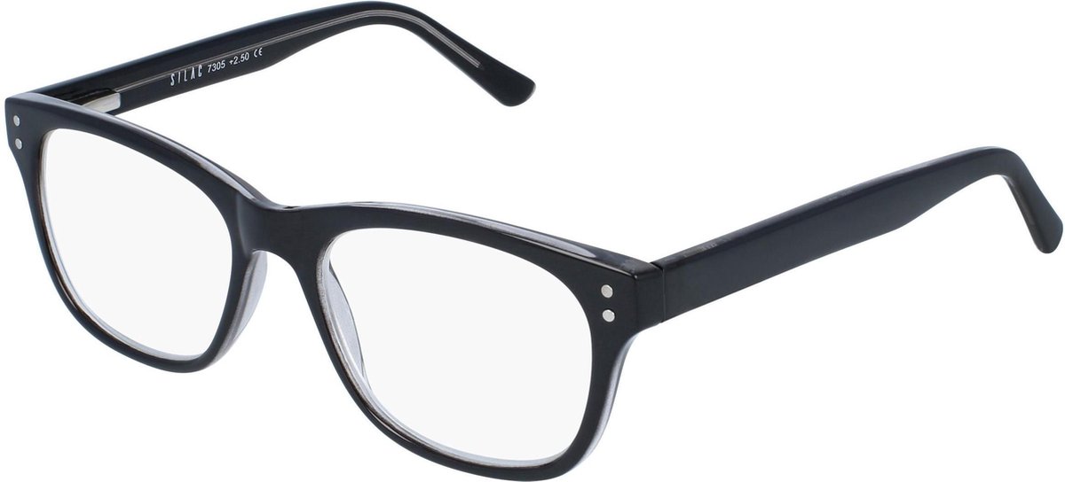 SILAC - NEW BLACK - Leesbrillen voor Vrouwen en Mannen - 7305 - Dioptrie +2.50