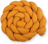 My Sweet Baby Bed/Boxbumper Knot Okergeel-Bumber (lengte 180 cm - hoogte 20 cm)