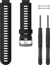 Garmin Forerunner 735 Siliconen Vervanging Horlogebandje - Polsbandje - Wearablebandje - Zwart/Grijs