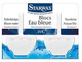 Starwax toiletblokjes blauw water 'WC' 4 x 40 g