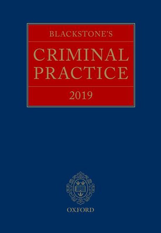 Blackstone's Criminal Practice 2019 - cover