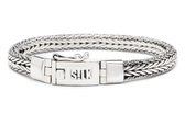 SILK Jewellery - Zilveren Armband - Alpha - 322.19 - Maat 19