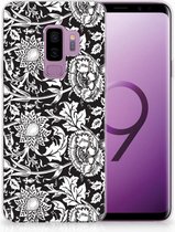 Geschikt voor Samsung Galaxy S9 Plus Uniek TPU Hoesje Black Flowers