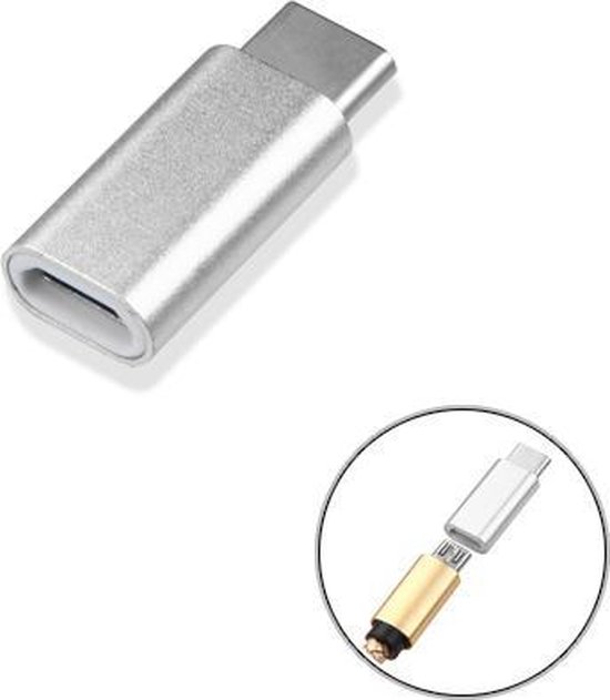 Verloop Adapter Micro USB naar USB C Adapter Wit | bol.com