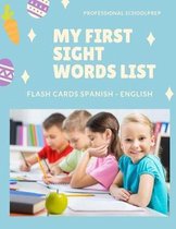 My First Sight Words List Flash Cards Spanish - English