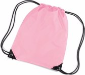 Sac à dos / sac de sport en nylon rose avec cordon de serrage / cordon de serrage