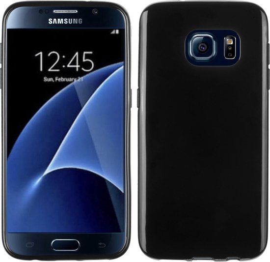 Kwestie segment mild Samsung Galaxy S7 Edge Silicone Case dark hoesje Zwart | bol.com