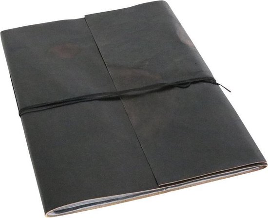 Dierbare voor Schildknaap Raw Materials Vora Fotoalbum – 27x34cm – Zwart - Zwarte bladzijden – Leer |  bol.com