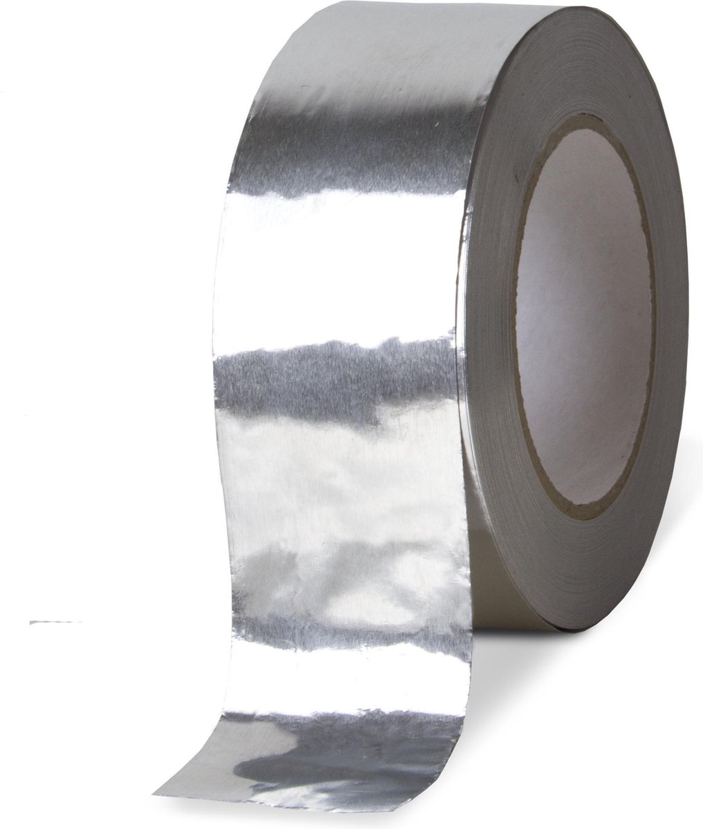 Aluminium Tape 50MM x 50M – Hittebestendig – Isolatie – Dichten Van Naden – Waterdicht – Dampdicht – Hoge Temperatuur - Merkloos