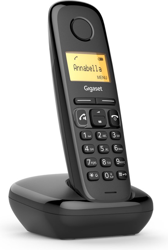 Regelmatig Shuraba altijd Gigaset AS190 - Single DECT telefoon - Zwart | bol.com