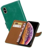 Zakelijke Bookstyle Hoesje voor iPhone XS Max Groen