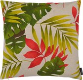 The Cushion Shop Jungle - Sierkussenhoes - 44x44 cm - Groen/Rood