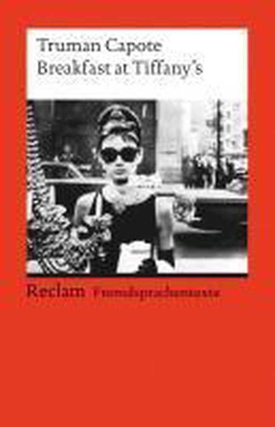 Boek 'Breakfast at Tiffany's' van Truman Capote met Audrey Hepburn op de cover.