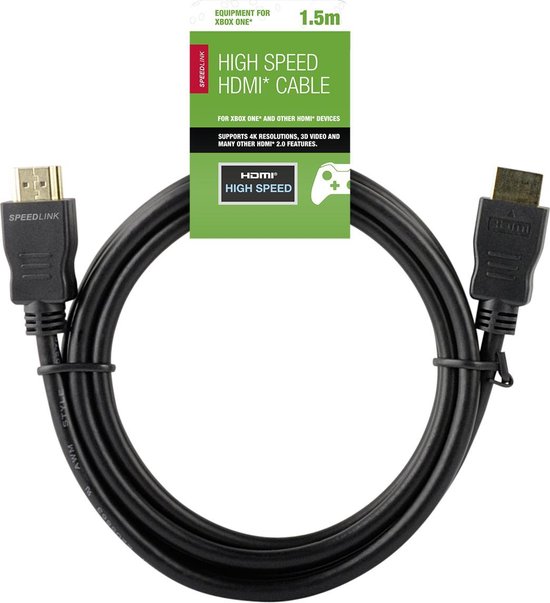verrassing weduwe Aardbei Speedlink High Speed HDMI Kabel - 1.5 meter - Xbox One | bol.com