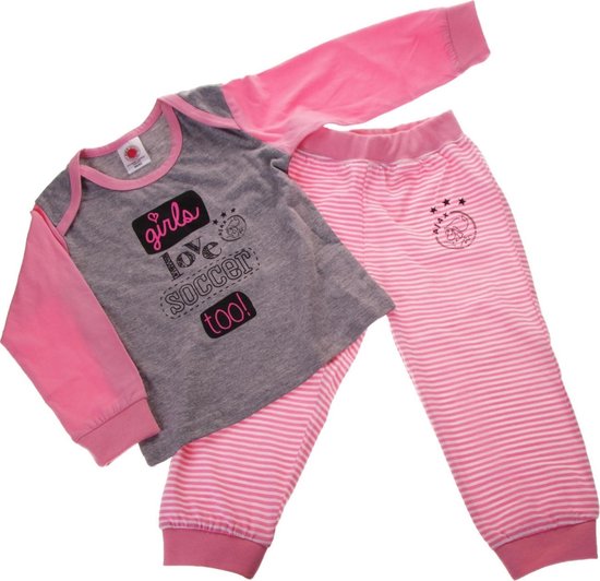 Ajax Pyjama Baby Girls Love Soccer Roze Maat 62/68 |